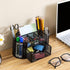 MyGift Metal Wire Mesh Desktop Supplies Organizer Caddy with 8 Compartments and Storage Drawer for Home Office School Dorm (Black))...