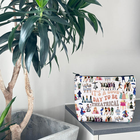 WCGXKO Broadway Musical Gift It’s A Good Day To Be Theatrical Musical Theatre Gift Makeup Bag (Be Theatrical)...