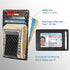 Travelambo Money Clip for Men Carbon Fiber Clip Wallet Leather Slim Minimalist Card Holder RFID Blocking (Weaved Black)...