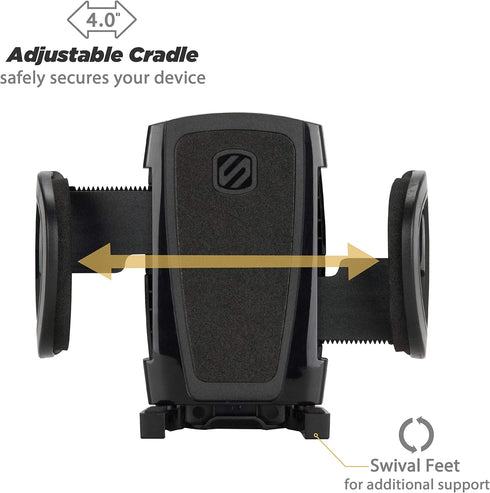 Scosche UH2AMPS Non-Magnetic Universal Cell Phone Holder with AMPS Mounting Plate ProClip Vehicle Specific Mount Bases, Hands-Free Car Mount Compa...