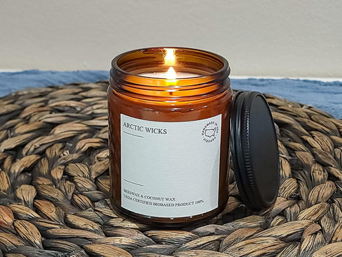 Pumpkin Spice Latte Candles | Arctic Wicks Scented Candles Coconut & Beeswax Candles | 9oz Amber Non-Toxic Candle Fall Decor Candles Gifts Pumpkin...
