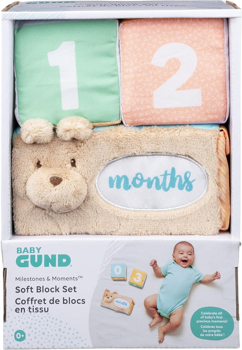 GUND Baby Milestones and Moments Soft Blocks, Plush Photo Prop Sensory Toy Blocks for Babies and Newborns, Multicolor...