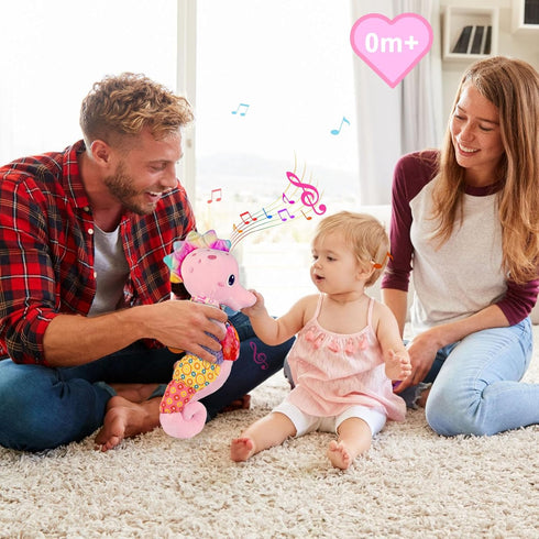 Baby Girl Toys 0-6 Months,Infant Musical Stuffed Animals Soft Toy with Bright Colors,Crinkle Sound Paper, Multi-Textures & Rattles,Baby Newborn To...