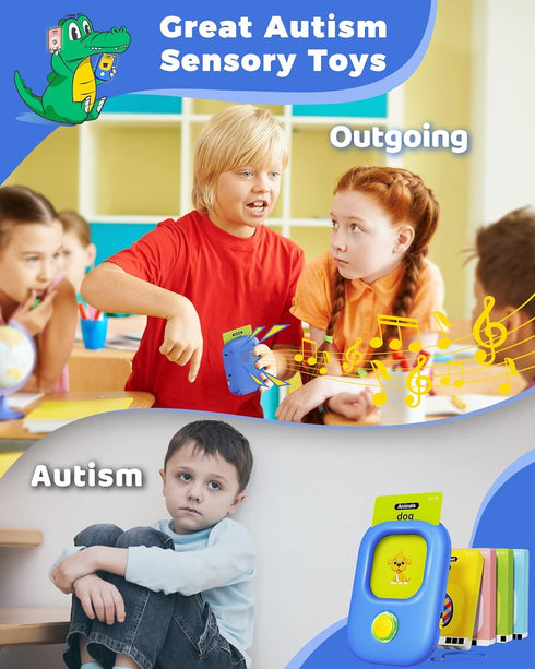 KOKODI Toddler Toys - Talking Flash Cards for Boys 2 3 4 5 Year Old Birthday Gifts, Autism Speech Therapy Toys for Autistic Children, Learning Toy...