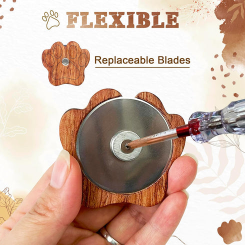 Savina Thread Cutter for Sewing, Table Top Yarn Cutter with Stand Blade Saver. Ideal for Quilting Projects, Wooden Sewing Tools DIY Craft. (1Pcs)...
