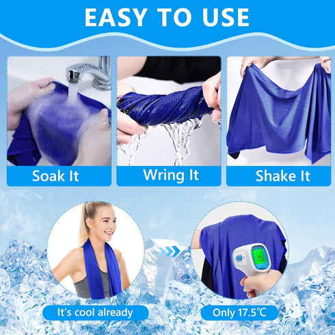 SZELAM Cooling Towel,6 Packs Ice Towels,Soft Breathable Chilly Towel,Microfiber Towel for Yoga,Gym,Workout,Sports,Fitness,Running,Camping,Hiking 4...