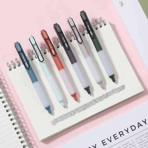 Mr. Pen- Retractable Gel Pens, 6 Pack, Vintage Barrels, Black Gel Pens, Fast Dry, Gel Pens Fine Point 0.5mm, Retractable Pens, Cute Pens, Gel Ink ...