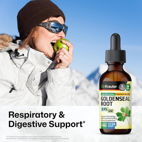 Goldenseal Root Supplement Drops - Organic Goldenseal Tincture - Vegan, Alcohol & Sugar Free Liquid Extract - 2 Fl.Oz....