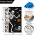 Louise Maelys Halloween Skull Garden Flag 12x18 Double Sided, Burlap Small Spooky Welcome Halloween Pumpkin Bat Yard House Flags Seasonal Holiday ...