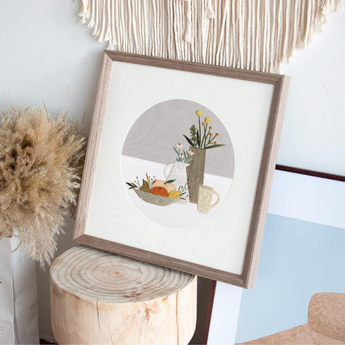 Silentsea 4 Embroidery kit Vase Pattern Stitching Embroidered Cloth Embroidery Starter kit...