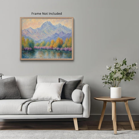 Posterizer 1 pcs- mountains and trees beautiful landscape nature 3-Landscape & Nature Art-Floral Botanical Art- Decor for Home & Office- unframed ...