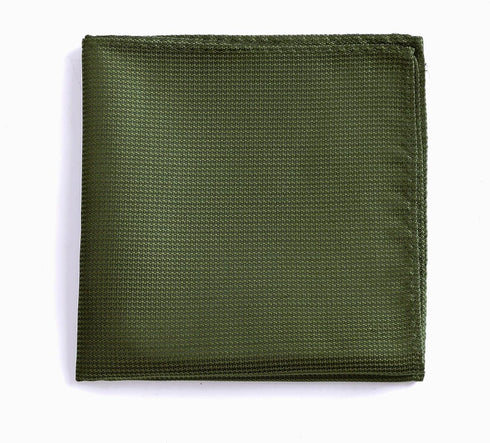 Mens Solid Pocket Square (Olive Green)...