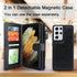 Harryshell Detachable Magnet Zipper Wallet Case Pocket with 12 Card Slots Holder Wrist Strap for Samsung Galaxy S21 Ultra 5G (6.8 Inch) (2021) SM-...