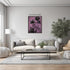 Posterizer 1 pcs-black flowersand purple background-Floral & Botanical Art-Abstract & Modern Art-Decor for Home & Office- UNFRAMED Wall Art...