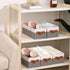 Small Storage Basket 1-Pack,Foldable Open Storage Bins, Storage Boxes with Handles, Fabric Storage Containers (White&Gray,15x6x5in...