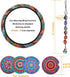 6 Piece Mandala Car Accessories Set Include Boho Steering Wheel Cover Absorbent Mandala Ceramic Coasters Handmade Crystal Window Car Hanging Ornam...