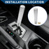 Shift Knob W/ 2 Adapter/Front Gear Shifter Knob for Automatic and Manual Vehicles/Faux Crystal Stick Shifter Lever Knob Acrylic 20cm / 1Set Clear...