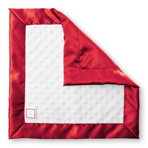 SwaddleDesigns Baby Lovie, Small Security Blanket, Plush Dots with Satin Trim, Red, 14 x 14 inches (36 x 36 cm)...