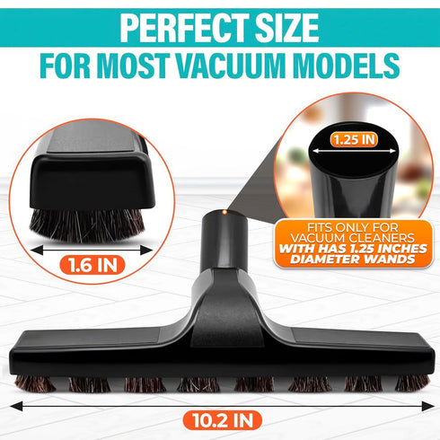 Hardwood Floor Cleaning Brush Vacuum Attachment - Horse Hair Vacuum Attachment Wood Floor Cleaner Soft Brush for Carpet Cleaning - Horse Hair Brus...
