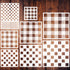 8 Pcs Check Stencil Buffalo Pattern Stencils Reusable Checkerboard Stencils for Painting Wood Wall Tile Canvas Paper Fabric...