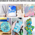 LET'S RESIN 17OZ/500ML Split Cup with Handle, Thicken & Easy Clean Split Cups for Paint Pouring with 5 Channels, Silicone Reusable Fluid Art Split...