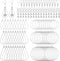 360Pcs Beading Hoop Earrings for Jewelry Making, with Earring Finding Teardrop Round Beading Hoop Earrings Beading Hoop Set Earring Hooks and Back...