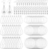 360Pcs Beading Hoop Earrings for Jewelry Making, with Earring Finding Teardrop Round Beading Hoop Earrings Beading Hoop Set Earring Hooks and Back...