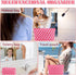 3Pcs Checkered Makeup Bag for Women Large Cosmetic Bag Set Travel Toiletry Bag Makeup Pouch Bag for Purse Pink Zipper Storage Bag Organizer Cute S...