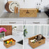 Hipiwe Wicker Shelf Baskets Bin with Lid, Handwoven Seagrass Basket Storage Bins Rectangular Household Basket Boxes for Shelf Wardrobe Home Organi...