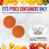 Replacement Lid for Pyrex 6" Storage Plastic Cover 4 Cup Bowl 7201-PC Orange (2-Pack)...