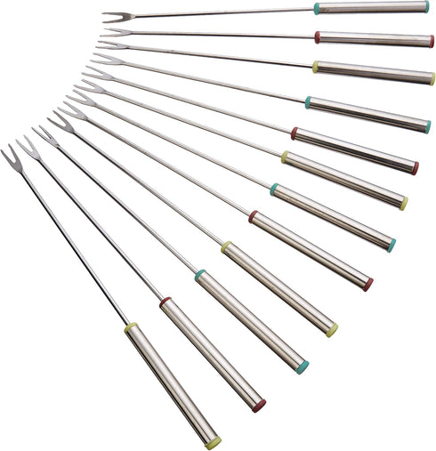 Fox Run Stainless Steel 9.5" Fondue Forks, 9.25 x 0.5 x 0.5, Metallic...