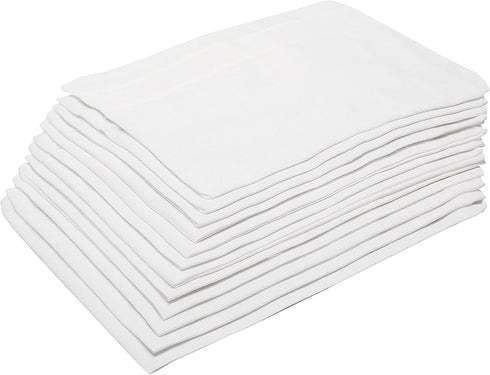 Cotton Handkerchiefs for Men Thick Soft Turkish White Cotton, 12 Pack...