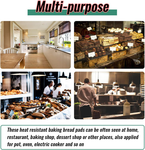 2 Pieces Silicone Baking Mat for Dutch Oven Bread Baking Non-stick Baking Mat with Long Handle 8.3 Inch Reusable Silicone Baking Sheets Heat Resis...