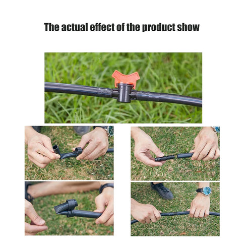 42 Piece Drip Irrigation Fittings Kit for 1/2" Tubing, 8 Tees, 8 Elbows, 8 Straight, 8 End Cap Plugs, 8 Angle, Drip Irrigation Barbed Connectors f...