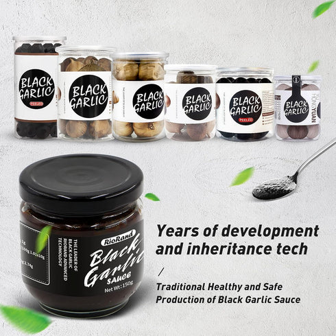 RioRand Black Garlic Sauce 150g/5.29oz Black Garlic Puree Canned...