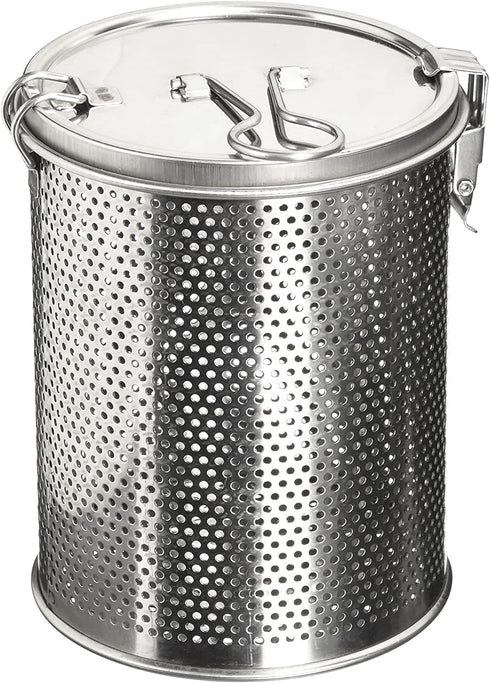 Commercial Grade D 3.9" X H 5.3" Genuine Stainless Steel 18/8 Perforated Strainer - One Touch Lock System - Restaurant & Home Use...