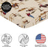 Sweet Jojo Designs Cowboy Western Baby Boy Fitted Mini Portable Crib Sheet for Wild West Collection - for Mini Crib or Pack and Play ONLY...