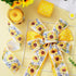 AnyDesign Sunflower Dot Wired Edge Ribbon Yellow White Craft Ribbon Summer Floral Fabric Ribbon for DIY Crafts Wreath Bow Making Wrapping Party De...