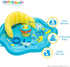 SwimSchool Baby Splash Play Mat – Inflatable Play Pool for Babies & Infants with Backrest – Includes Baby Water Toy Rings– Seafoam Blue Lemon...