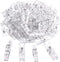 100 Pieces Clear Plastic Utility Paper Clip, Photo Paper Peg Pin, Clothes Line Clips, Craft Clips, 3.5 x 0.5cm x 0.7cm (Silver Glittered)...