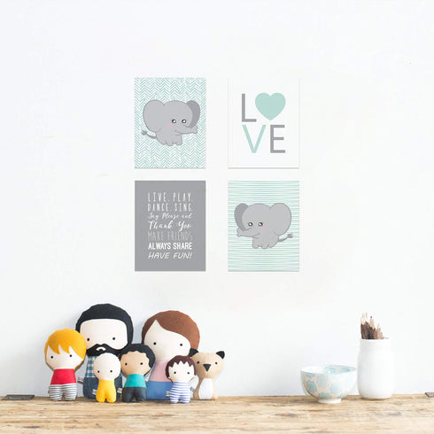 Children Inspire Design Elephant Nursery Decor, Wall Decor for Kids, Wall Art for Kids, Playroom Decor, Baby Decor, 11x14...