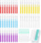 Zopeal 250 Pcs Interdental Brush for Braces Disposable Braces Flossers Dental Picks Floss Toothpick Dental Teeth Flossing Head Oral Hygiene Flosse...