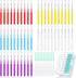 Zopeal 250 Pcs Interdental Brush for Braces Disposable Braces Flossers Dental Picks Floss Toothpick Dental Teeth Flossing Head Oral Hygiene Flosse...
