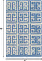 SAFAVIEH Montauk Collection Accent Rug - 2'6" x 4', Blue & Ivory, Handmade Greek Key Cotton, Ideal for High Traffic Areas in Entryway, Living Room...