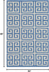 SAFAVIEH Montauk Collection Accent Rug - 2'6" x 4', Blue & Ivory, Handmade Greek Key Cotton, Ideal for High Traffic Areas in Entryway, Living Room...