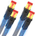 Snowkids Cat 8 Ethernet Cable 6.6 FT 2 Pack, High Speed 40Gbps,2000Mhz Braided High Duty LAN Cable,Gold Plated RJ45 Connector,S/FTP Shielded Flat ...