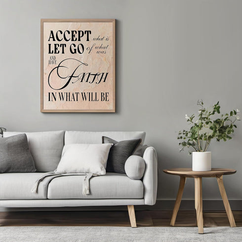 Posterizer 1 pcs-faith quote-accepting what it is-Religious Posters-Motivational & Inspirational Art-Gifts for Christians - Gift for Daughter, Son...