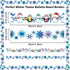 67ft Winter Christmas Bulletin Board Border Snowman Snowflake Bulletin Board Decorations Winter Penguin Borders Trim for Xmas Holiday Classroom Sc...