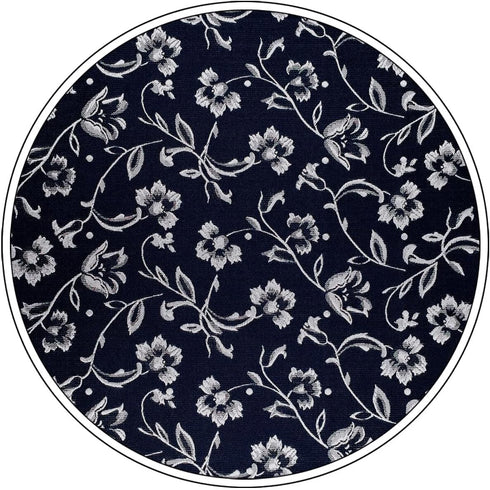 S&W SHLAX&WING Floral Pocket Square for Men Dark Blue Silver Unique Design 12.6" Large...