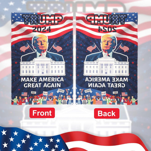 Trump Yard Sign, 45x30cm / 18x12 Feet 2024 Voted for Trump Flag Mpaign Signs Support Trump Decoration for Outdoor Lawn Garden Patio...